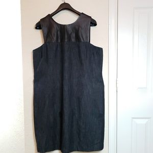 Ralph Lauren denim and leather dress